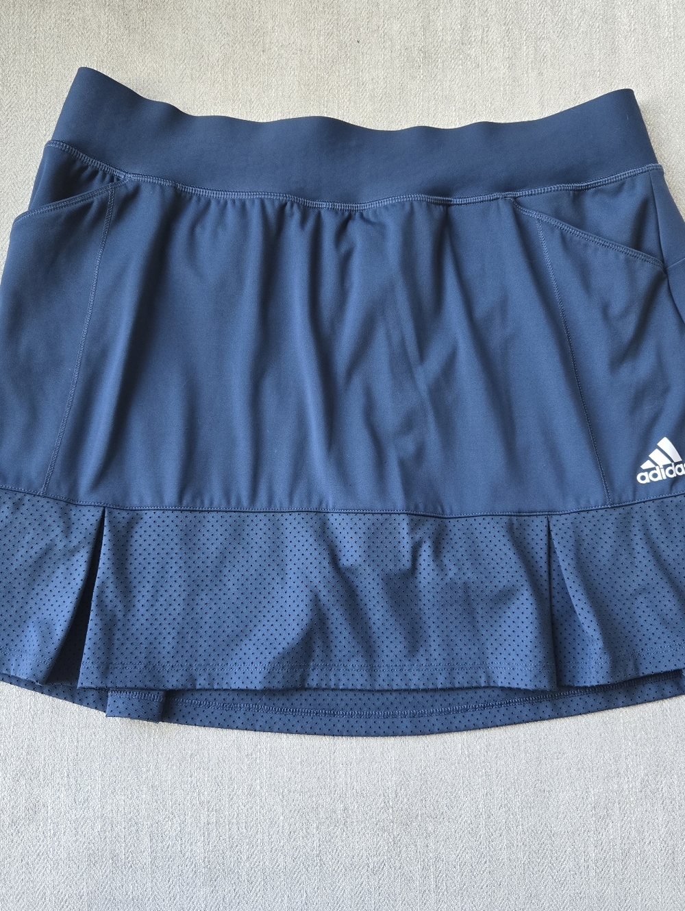 Adidas Navy Performance Pleated Golf Skort